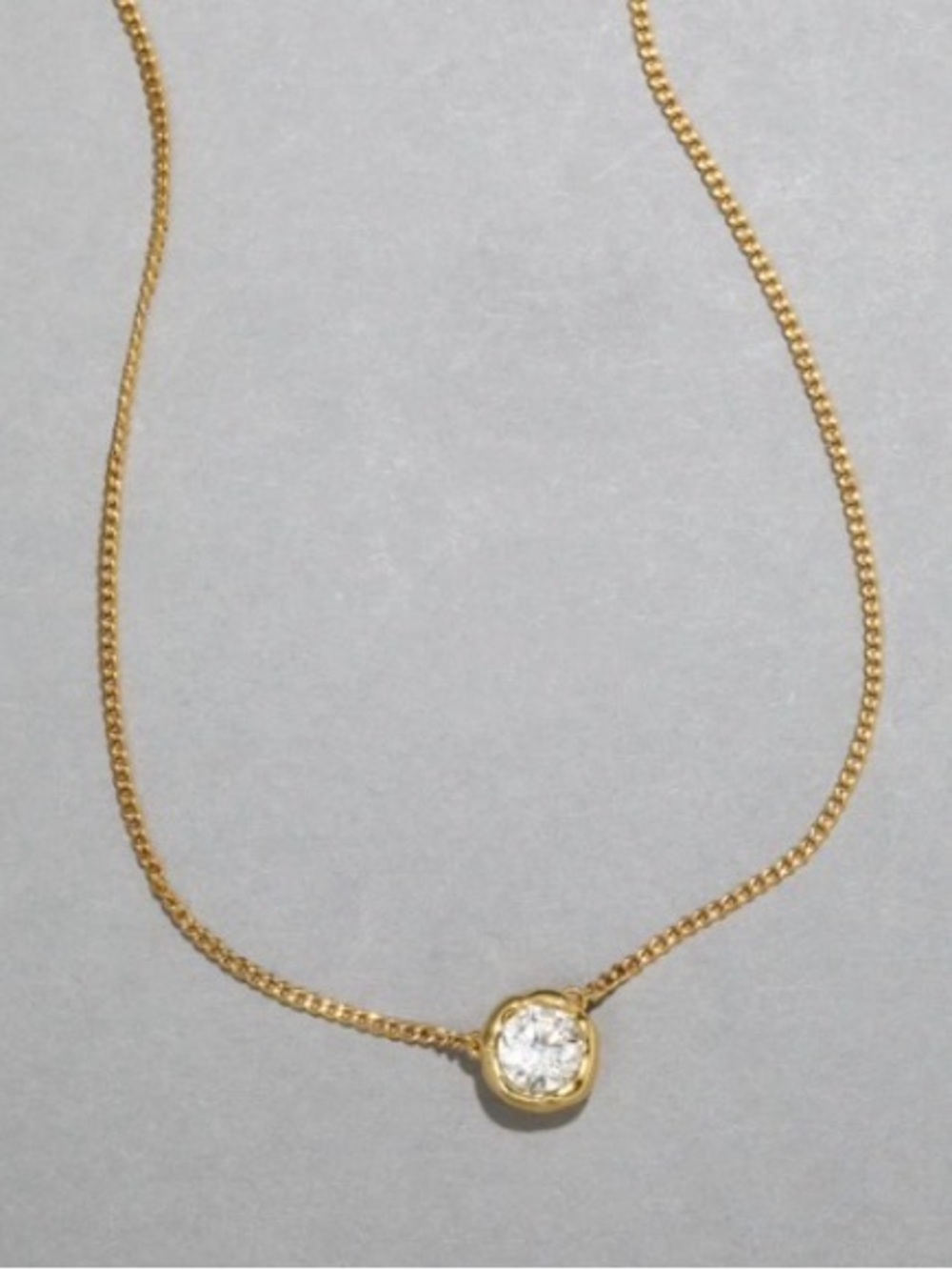 NEW Alexis Bittar Asterales Gold Solitaire C Z Necklace AU02